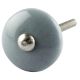 Solid Grey Small Bulb Ceramic Wardrobe Knob